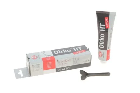 Засіб для ущільнень, лінія: DIRKO, ємність: 0,07л, температурний діапазон: -60/315°C, силікон, чорний, тюбик, міцний, еластичний, Не містить розчинників, cтійкий до УФ-променів ELRING 006.553