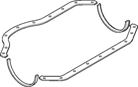 Прокладка піддону картера / OIL PAN MB TRUCK OM314/OM364 ELRING 088.863