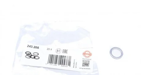 ПРОКЛАДКА ПРОБКИ ЗЛИВУ МАСТИЛА (14x20x1,5) AUDI A3, A4 B5, A4 B6, A4 0.7-5.2 10.83- ELRING 243.205