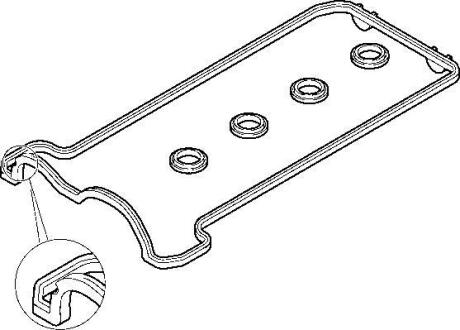 Прокладка клапанной крышки MB C/E(W210/W140/R129) 92-01 4.2/5.0 компл. Лев. (компл.) ELRING 475.850