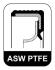 Сальник колінчастого вала 19x38,5x8 ASW RD PTFE/ACM ELRING 875.480 (фото 1)