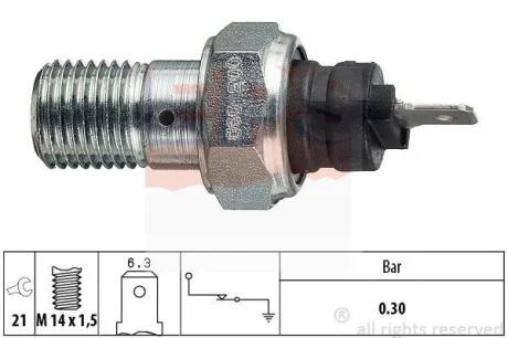 FIAT датчик тиску мастила Fiorino 1,3D, Uno EPS 1 800 003