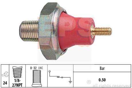 Датчик тиску оливи Ford Transit 2.5D (85-00) 0.5bar (червоний) EPS 1 800 031