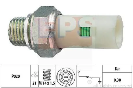 Датчик тиску масла Renault Trafic/21/Megane 96-/Nissan Micra III (K12) 03- EPS 1 800 076