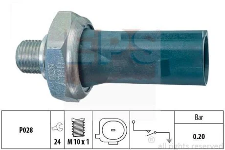VW Датчик давления масла Golf VII 1,8TSI-2,0 R 4motion, Sharan 2,0TSI EPS 1 800 219