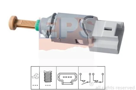 Выключатель стоп-сигнала (лягушка) (4 контакта) Nissan Opel Renault 0.9-3.5 01- EPS 1 810 227