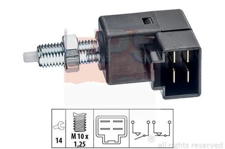 HYUNDAI вимикач STOP-сигналів Getz, Elantra,Genesis,H-1,i10/20/30/40,ix35,Matrix,Santa Fe,Tucson,Kia Carens,Ceed,Cerato,Magentis EPS 1 810 294