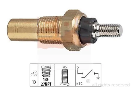 Датчик температури (фіолетово-червоний) Ford Escort/Fiesta/Transit 85- EPS 1 830 082