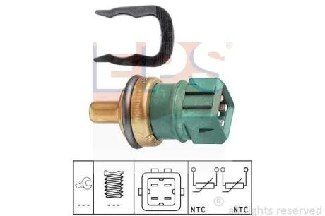 Датчик температури охолодж. рідини (4 pin, блакитний) до 2001 EPS 1 830 260