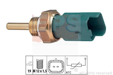 Датчик температури охол.рідини Fiat 1.2-1.9JTD 99-,Opel 1.3-1.9 CDTI 03- EPS 1 830 261