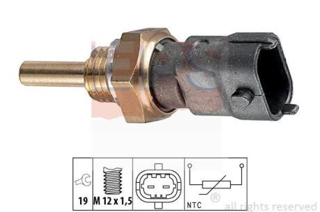Датчик температури води Opel Astra G/H 1.6-2.0 00-/Combo 1.6-2.0CDTI 12-/Vectra B 1.8 96-03/Vectra C 1.8 02- EPS 1 830 264