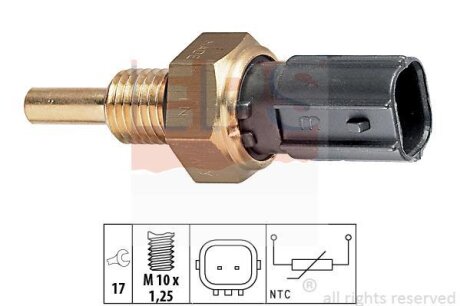 HONDA датчик температури води Accord 03-, Civic 00-, CR-V 02-, FR-V 05-, Jazz -02. EPS 1 830 299