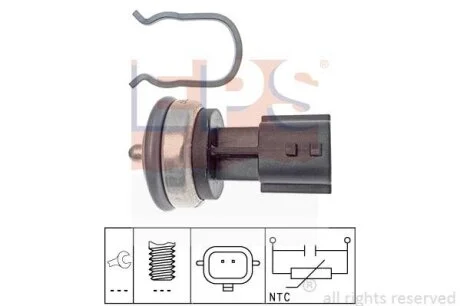 Датчик темпер.охолодж.рідини Dacia 1.3TCe/1.5dCi/Nissan 1.3TCe/1.5dCi/2.0dCi/Renault 1.2TCe/1.3TCe/1.9dCi/2.0dCi EPS 1 830 337
