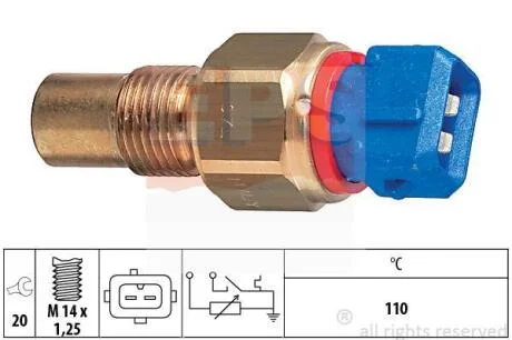 CITROEN датчик температури води Jumper 94-,ZX,PEUGEOT 205,405,Boxer EPS 1 830 521