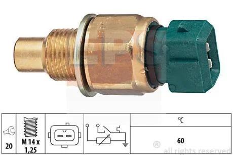 PEUGEOT датчик температури води Boxer 2,5TD -02, CITROEN Jumper 2,5TD. EPS 1 830 560