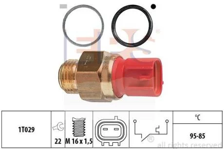 SUZUKI температурний датчик включення вентилятора радіатора SWIFT 89- EPS 1 850 149
