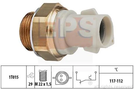 Датчик включення вентилятора (117-112°C) Ford Escort, Orion 1.4-1.6 91- EPS 1 850 166