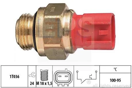 SUZUKI температурний датчик включення вентилятора радіатора SWIFT 92- EPS 1 850 186