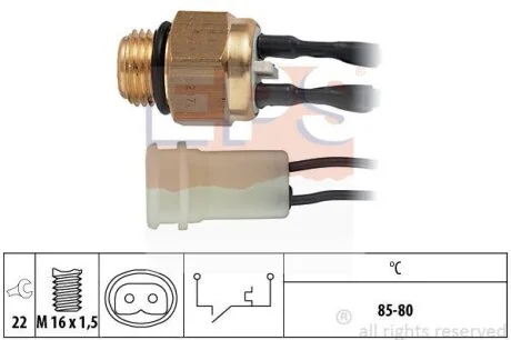 MITSUBISHI датчик включення вентилятора радіатора Colt III,IV,Lancer IV,V EPS 1 850 217