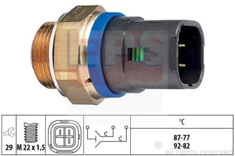 RENAULT датчик включення вентилятора Laguna 95-,Master II 2.8dTi,Megane,Opel Movano EPS 1 850 647