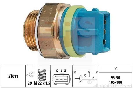 OPEL температурний датчик включення вентилятора радіатора Omega B 94- EPS 1 850 677