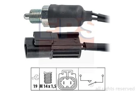 NISSAN вимикач світла заднього ходу Almera,Primera,Micra 92- EPS 1 860 116