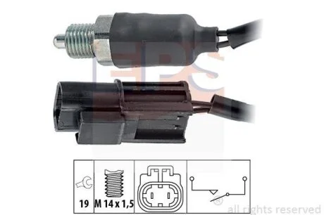 NISSAN Выключатель света заднего хода Primera 90 EPS 1 860 140