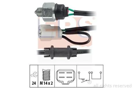 KIA вимикач світла заднього ходу KIA CARNIVAL II 01- EPS 1 860 229