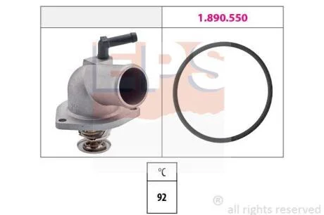 Термостат Opel Astra G/Combo/Vectra B/C/Zafira A/B 1.4 16V-1.6 16V 98- EPS 1 880 174