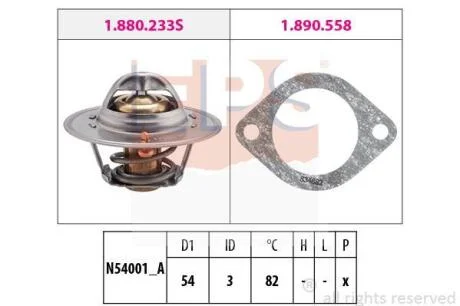NISSAN термостат (Made in Italy!) Micra II,Sunny 1.3-1.8 82-,CHERRY 78-,Opel Campo,Monterrey 3.1TD,Subaru EPS 1 880 329