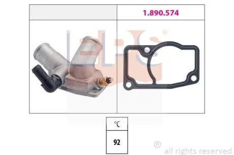 Термостат (корпусі) Opel Omega B, Vectra B 2.0D/2.2D 11.96-07.03 EPS 1 880 343