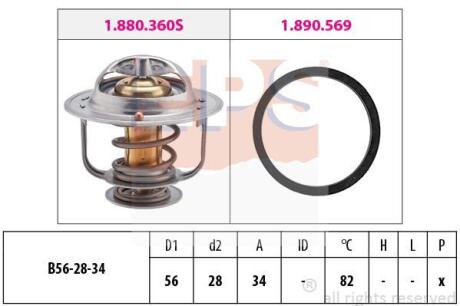 TOYOTA Термостат (Made in Italy!) Hiace III,IV,Previa,Mitsubishi ASX,Lancer,Outlander,Citroen C-Crosser EPS 1 880 360