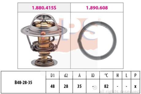 TOYOTA термостат (Made in Italy!) Avensis 03-, Corolla -01,Carina 82-,Camry 83-,Hyundai,Kia EPS 1 880 415