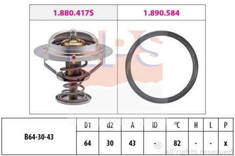 HYUNDAI термостат (Made in Italy!) Santa FE 01-,Tucson,Kia Sorento,Mitsubishi Outlander II,Pajero Sport,Opel Vectra C,Toyota Land Cruiser 200 4.7 EPS 1 880 417