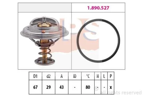 DB термостат (Made in Italy!) t-80 W124, W126 EPS 1 880 549