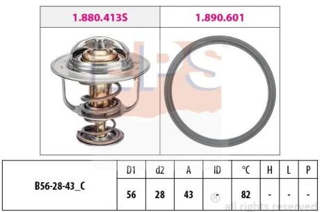 MITSUBISHI термостат (Made in Italy!) Pajero, Outlander, L200, 2,4-2,5 96- EPS 1 880 640
