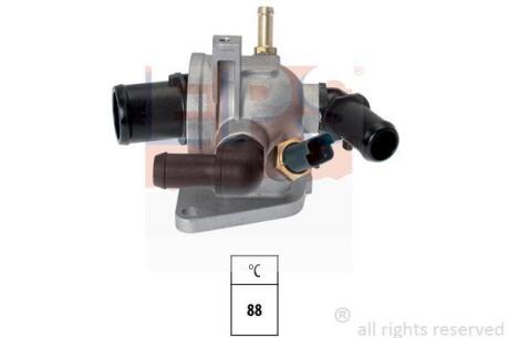FIAT термостат (Made in Italy!) з прокладкою і сенсором 88°C Doblo 1.3d 05-, Florino 1.3d 08-, Idea 1.3d, Opel Astra 1.3CDI EPS 1 880 673