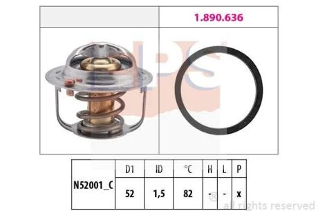SUZUKI термостат (Made in Italy!) 82C Vitara -99, Grand Vitara 98-, Svift 05-, SX4 06-. EPS 1 880 679