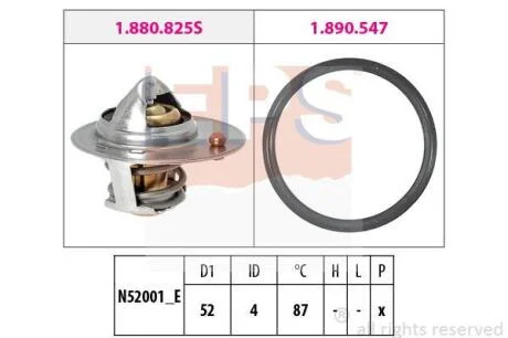Термостат Mitsubishi ASX/Colt VI/Lancer/PSA 4008 1.1/1.3/1.6 2010- EPS 1 880 825