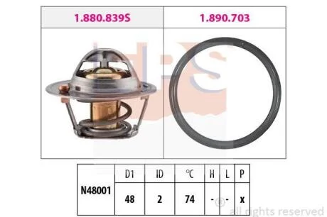 FORD термостат (Made in Italy!) Focus,Puma 99- EPS 1 880 840