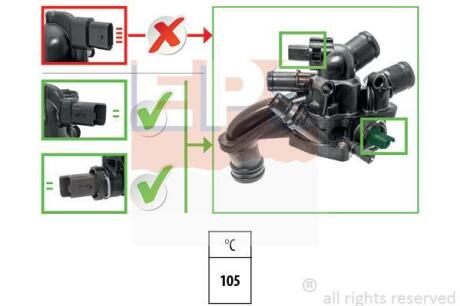 Термостат з датчиком PSA Berlingo/C3/C4/C5/207/208/308/508/Partner 1.6 Vti 2009- EPS 1 880 866