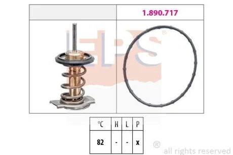 TOYOTA Термостат AURIS 1.4 12-18, YARIS 1.4 11-, SUBARU TREZIA 1.4 11- EPS 1 880 937
