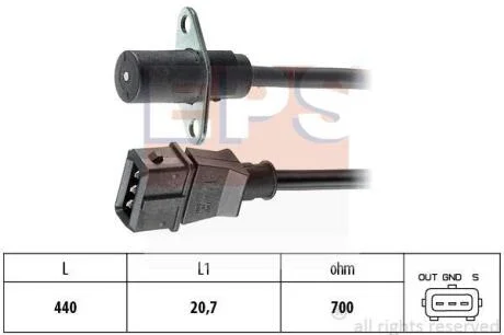 Датчик положення к/вала Fiat Cinquecento / Seicento/ Panda 91-98 EPS 1 953 022