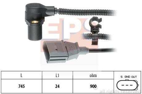Датчик положення коленвала Audi A4/Seat Exeo/VW Passat 98- EPS 1 953 267