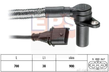 OPEL датчик обертів двигуна Omega B 2.6/.3.2 94- EPS 1 953 284