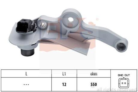 Датчик положення колінвала Citoren C3, C4, Xsara/Peugeot 206, 306, 307 1.4i-1.6 16V 98- EPS 1 953 299
