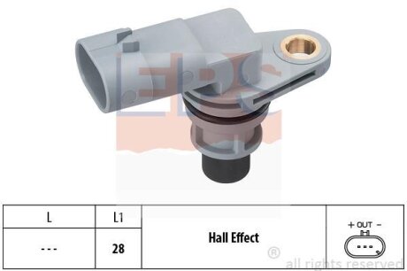 Датчик положення колінвалу FORD Ka 08-16, FIAT Doblo 09-15, Doblo 00-13, PEUGEOT Bipper 08-17, CITROEN Nemo 08-17, OPEL Astra J 10-15, Astra H 04-14, CHEVROLET Aveo T300 12-17, SUZUKI Swift 04-10, Swift 10-17, ALFA ROMEO 159 05-11, Brera 05-10, LANCI EPS 1 953 380