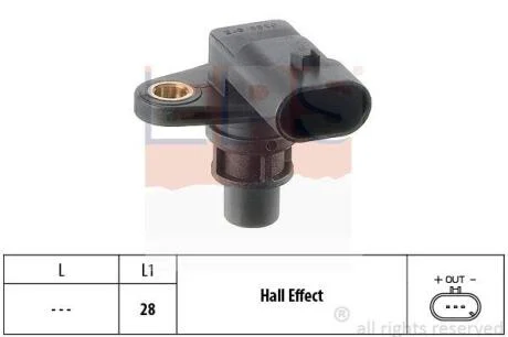 Датчик положення р/вала Alfa Romeo 147 (937) 1.9 Jtd 16V,2.4 Jtd Fiat Croma (194) 1.9 D Multijet,Stilo (192) 1.9 Jtd (192_Xe1A), Opel Astra H 1.9 Cdti 16V,Vectra C 1.9 Cdti EPS 1 953 388