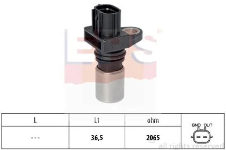 NISSAN датчик положення р/вала X-Trail 2.2Di 4x4 -05 EPS 1 953 417