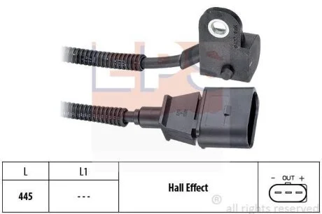 VW датчик обертів двигуна Sharan,T5,Colf,Polo,Skoda Fabia,Roomster,Seat 1.9SDI,TDI 00- EPS 1 953 422
